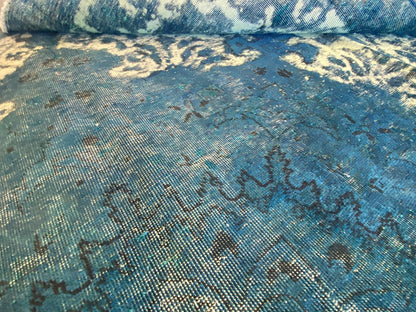 Handmade Vintage Over-dyed Persian Tabriz