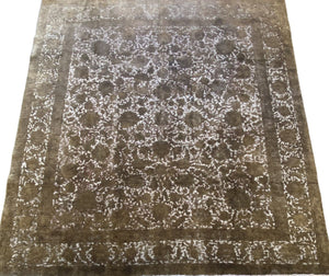 Handmade Vintage Over-dyed Persian Tabriz