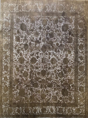 Handmade Vintage Over-dyed Persian Tabriz