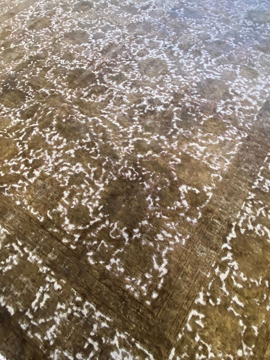 Handmade Vintage Over-dyed Persian Tabriz