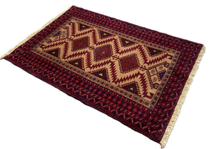 Hand-Knotted Tribal Persian Balouch Rug