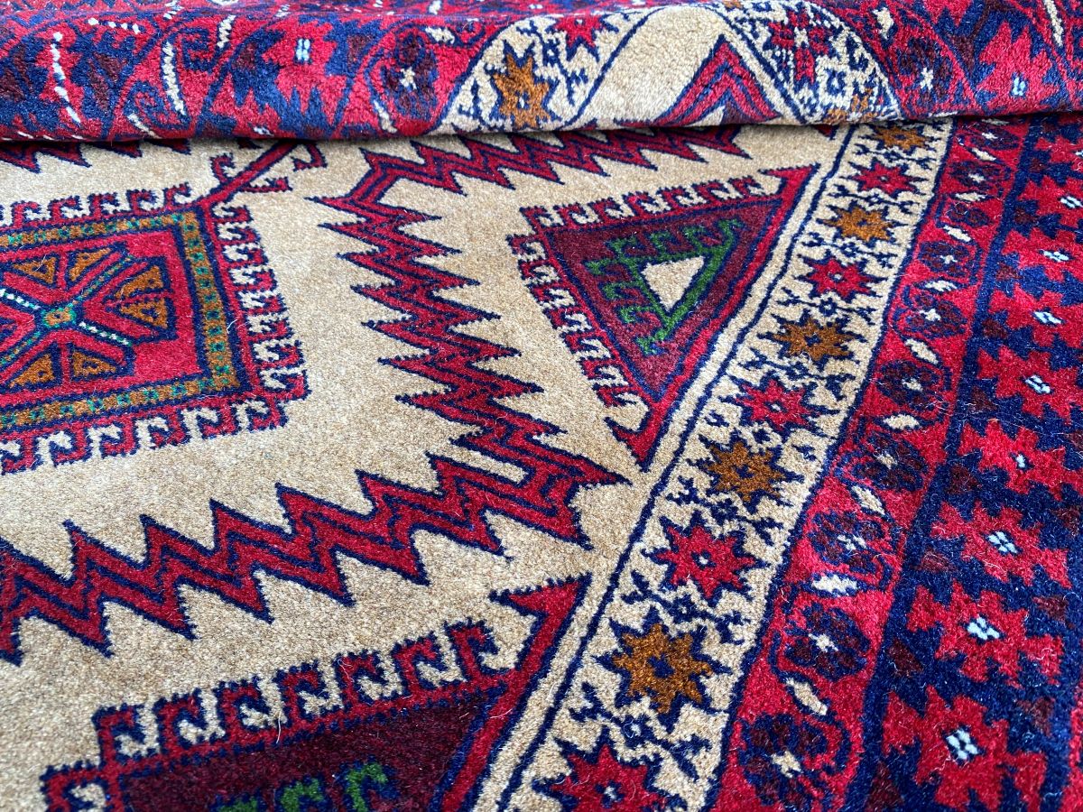 Hand-Knotted Tribal Persian Balouch Rug