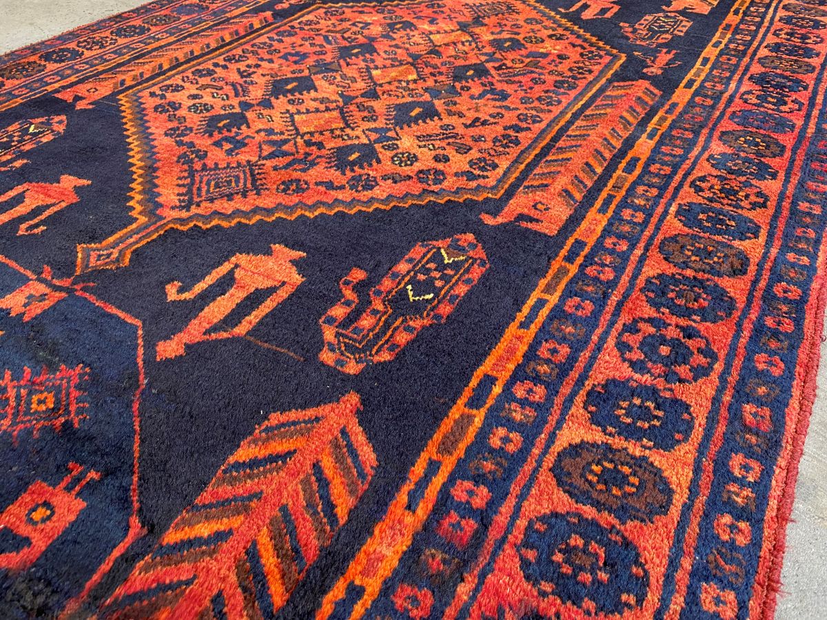 Circa 1970s Tribal Persian Bidjar Bidganeh Rug