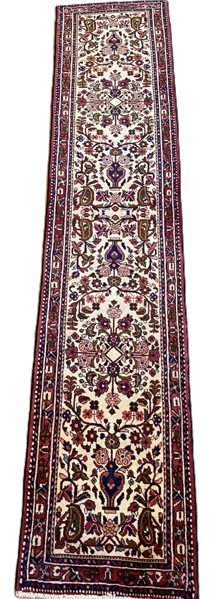Traditional Hand-Knotted Persian Mehraban Runner