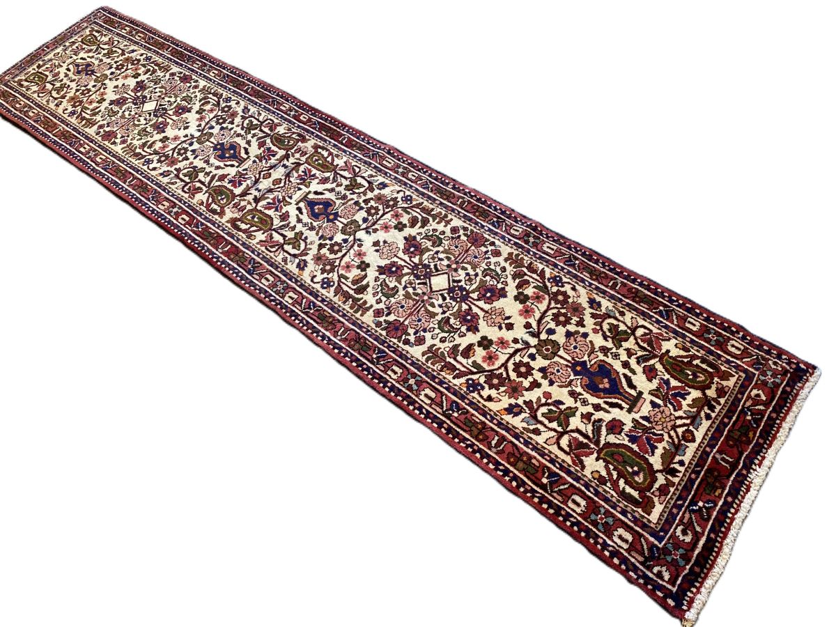 Traditional Hand-Knotted Persian Mehraban Runner