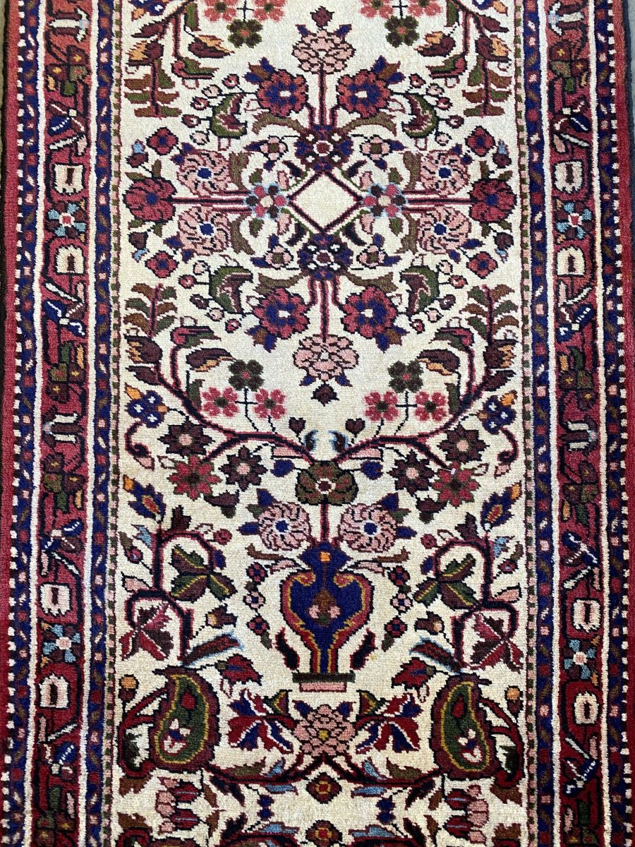 Traditional Hand-Knotted Persian Mehraban Runner