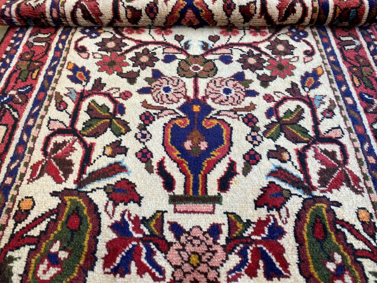Traditional Hand-Knotted Persian Mehraban Runner