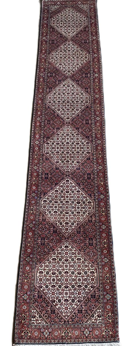 Fine Hand-Knotted Tribal Persian Bidjar Boukan Runner