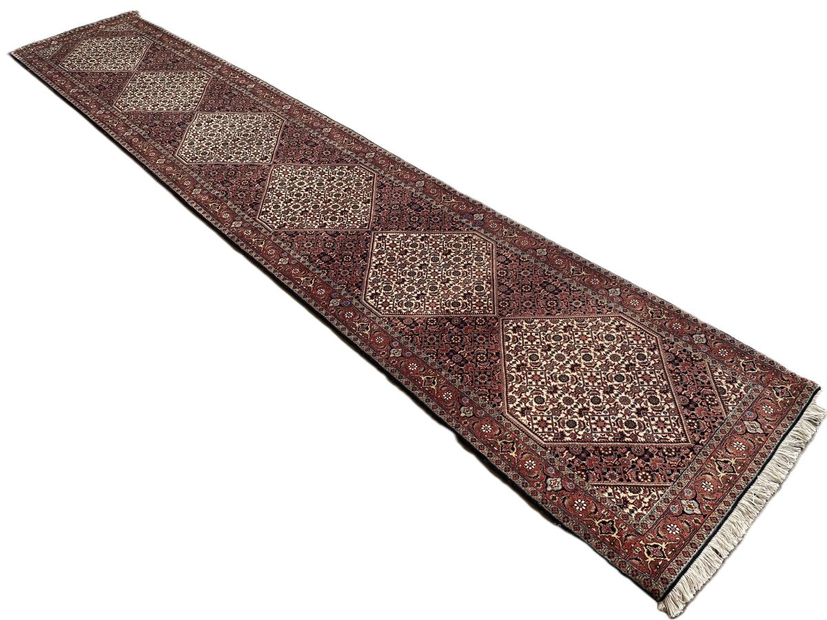 Fine Hand-Knotted Tribal Persian Bidjar Boukan Runner
