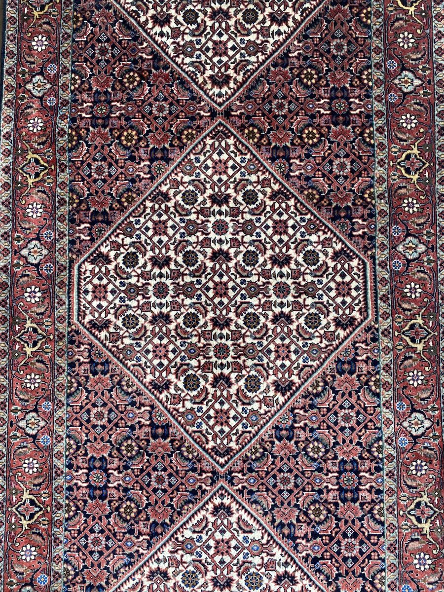 Fine Hand-Knotted Tribal Persian Bidjar Boukan Runner