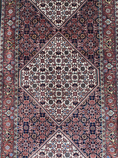 Fine Hand-Knotted Tribal Persian Bidjar Boukan Runner