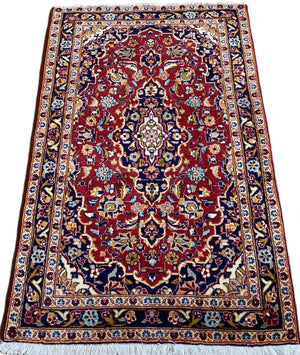 Hand-Knotted Persian Kashan Rug