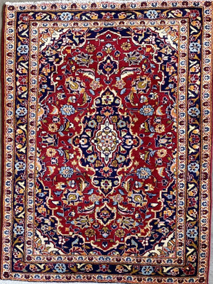 Hand-Knotted Persian Kashan Rug