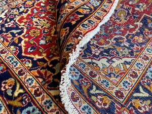 Hand-Knotted Persian Kashan Rug