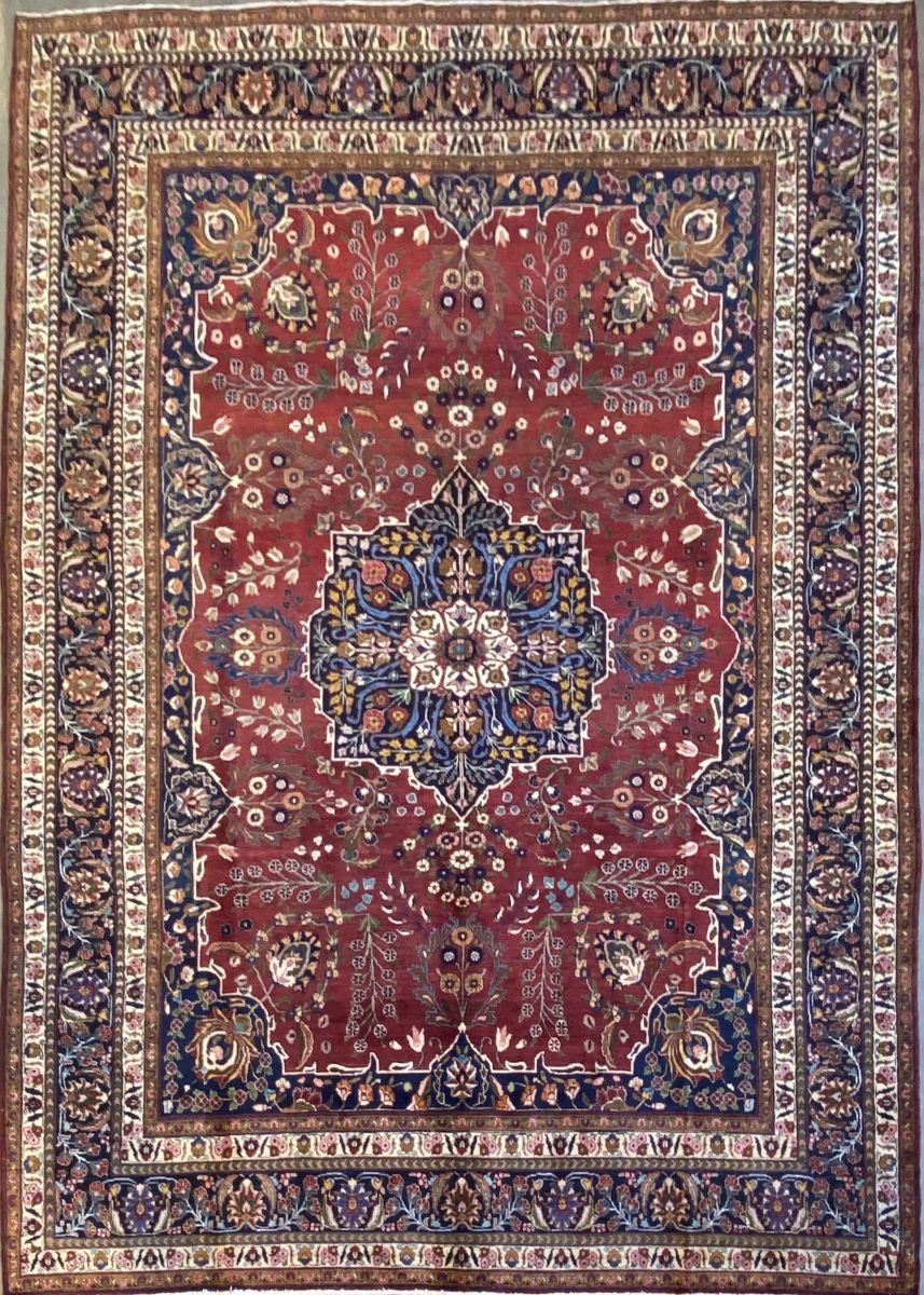 Rare Hand-Knotted Persian Azeri Khalkhal Carpet