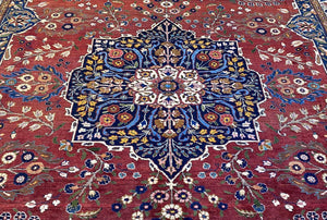 Rare Hand-Knotted Persian Azeri Khalkhal Carpet