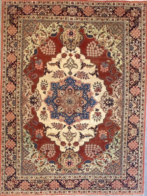 Circa 1940s Hand-Knotted Persian Tabriz Carpet