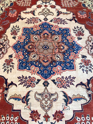 Circa 1940s Hand-Knotted Persian Tabriz Carpet