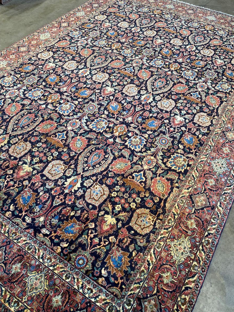 Superfine Hand-Knotted Persian Bidjar Tekkab Carpet