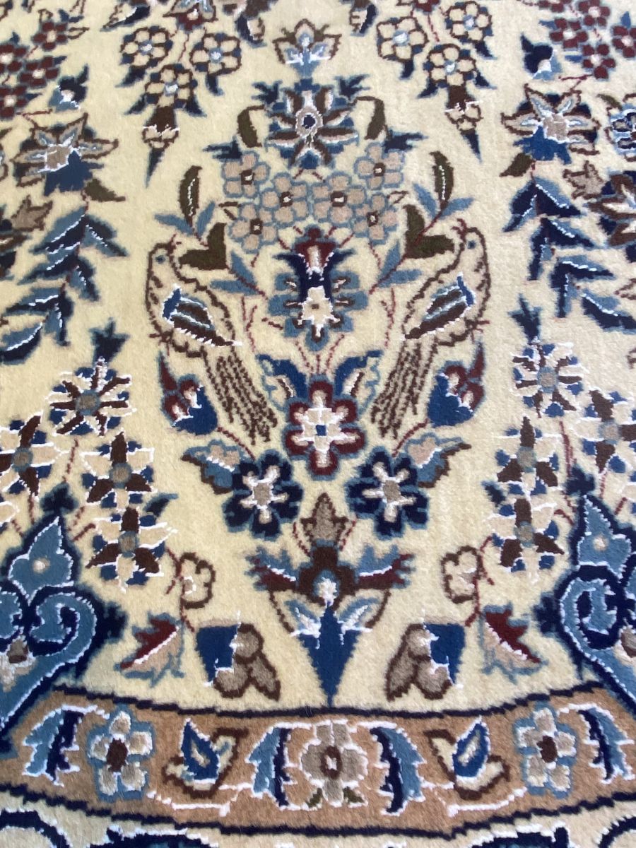 Fine Hand-Knotted Persian Naien Carpet