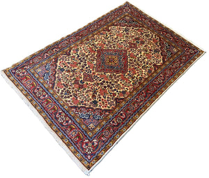 Fine Hand-Knotted Persian Jozan Teyme Carpet