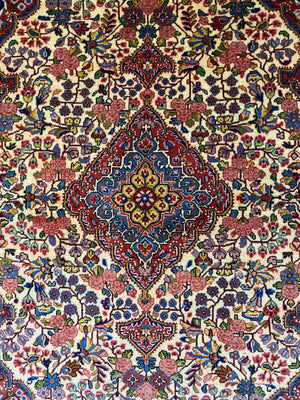 Fine Hand-Knotted Persian Jozan Teyme Carpet