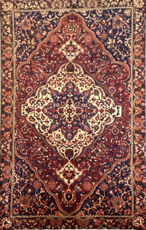 Hand-Knotted Tribal Persian Bakhtiar Carpet