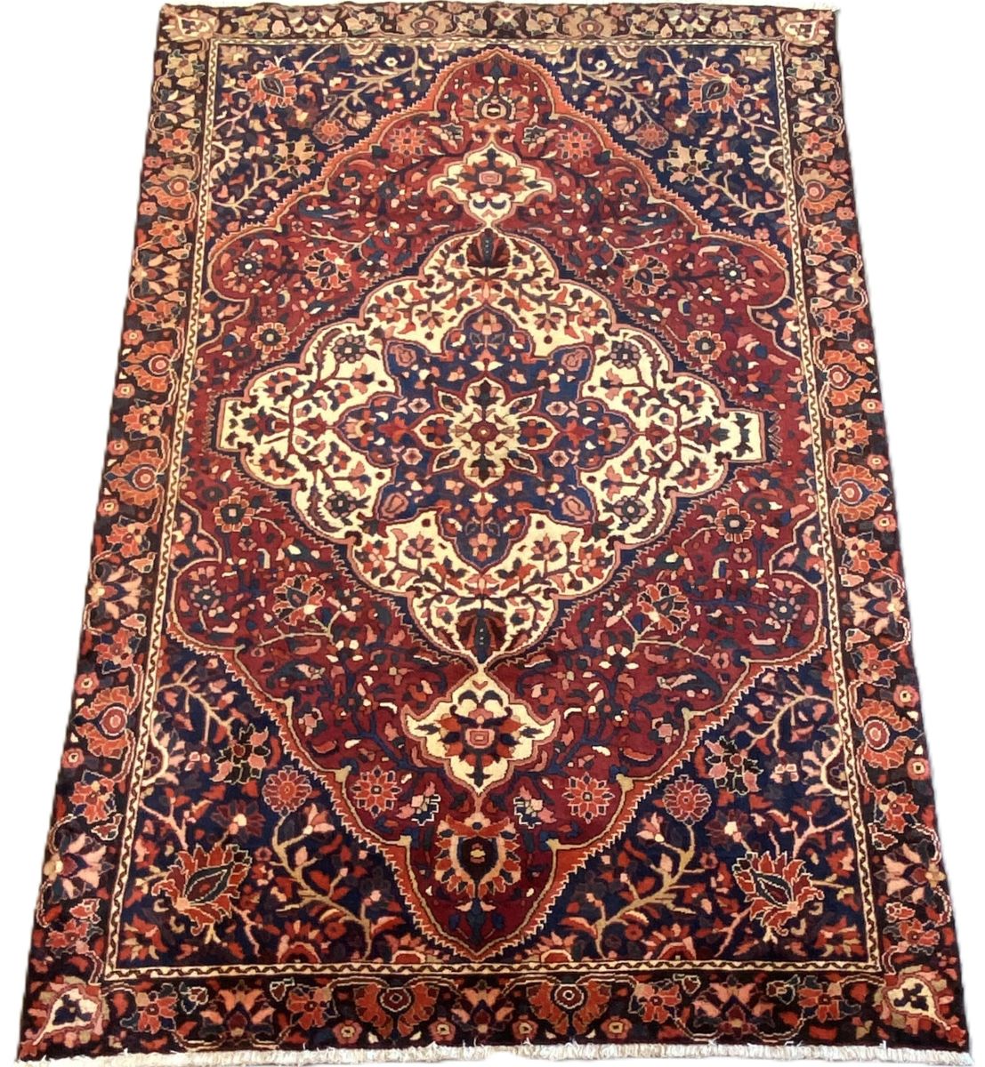 Hand-Knotted Tribal Persian Bakhtiar Carpet