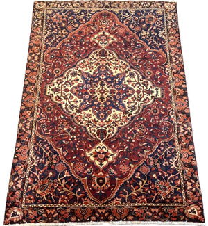 Hand-Knotted Tribal Persian Bakhtiar Carpet
