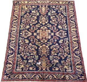 Hand-Knotted Tribal Persian Bakhtiar Armanibaft Carpet