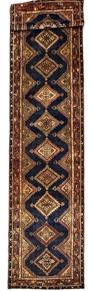 Hand-Knotted Tribal Persian Hamadan Runner