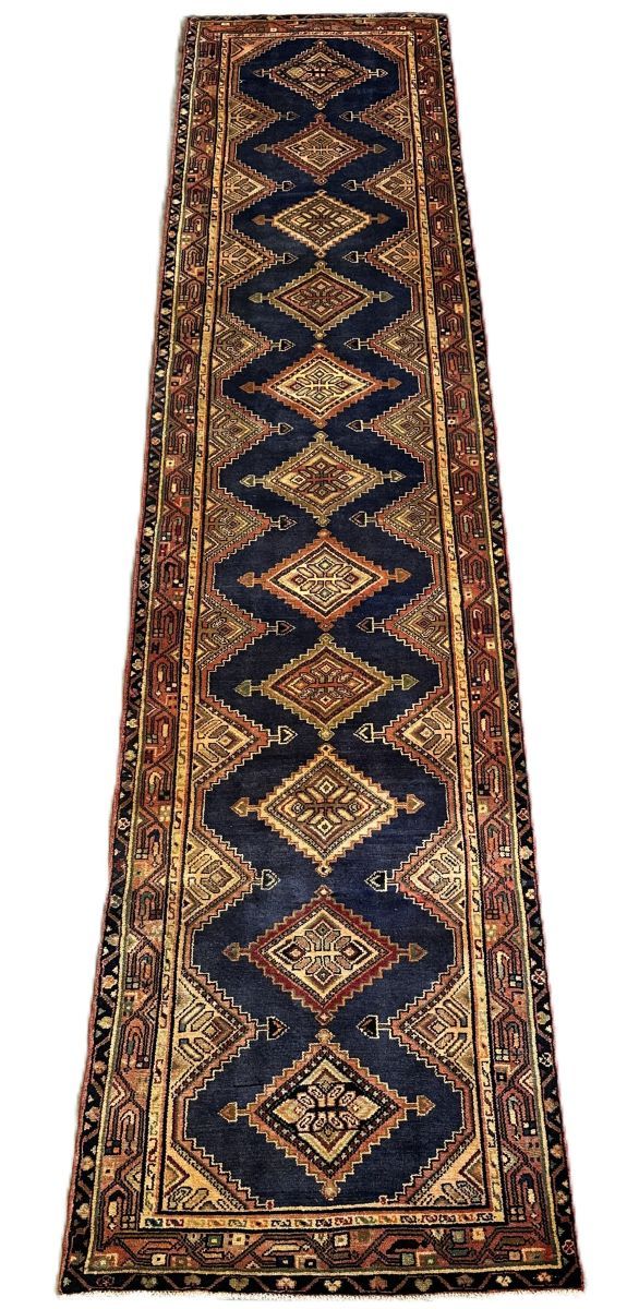 Hand-Knotted Tribal Persian Hamadan Runner