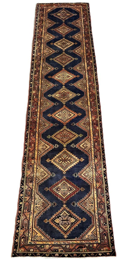 Hand-Knotted Tribal Persian Hamadan Runner