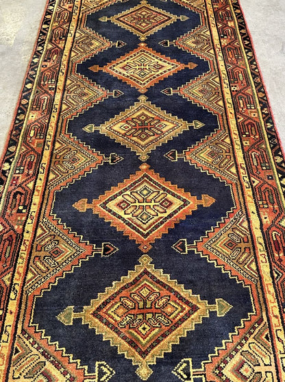 Hand-Knotted Tribal Persian Hamadan Runner