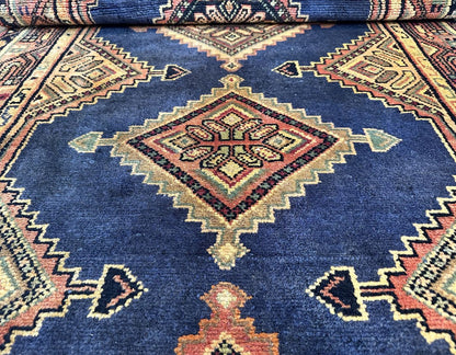Hand-Knotted Tribal Persian Hamadan Runner