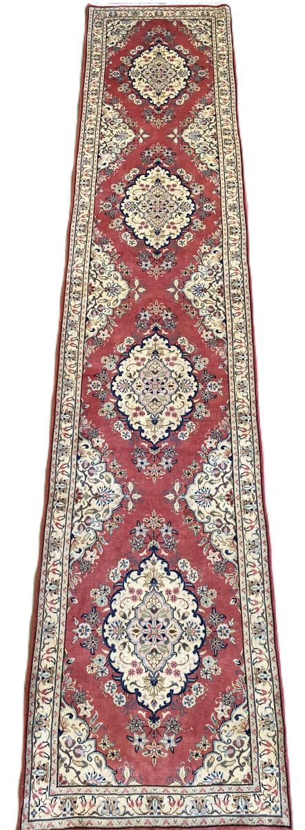 Hand-Knotted Persian Kashan Runner