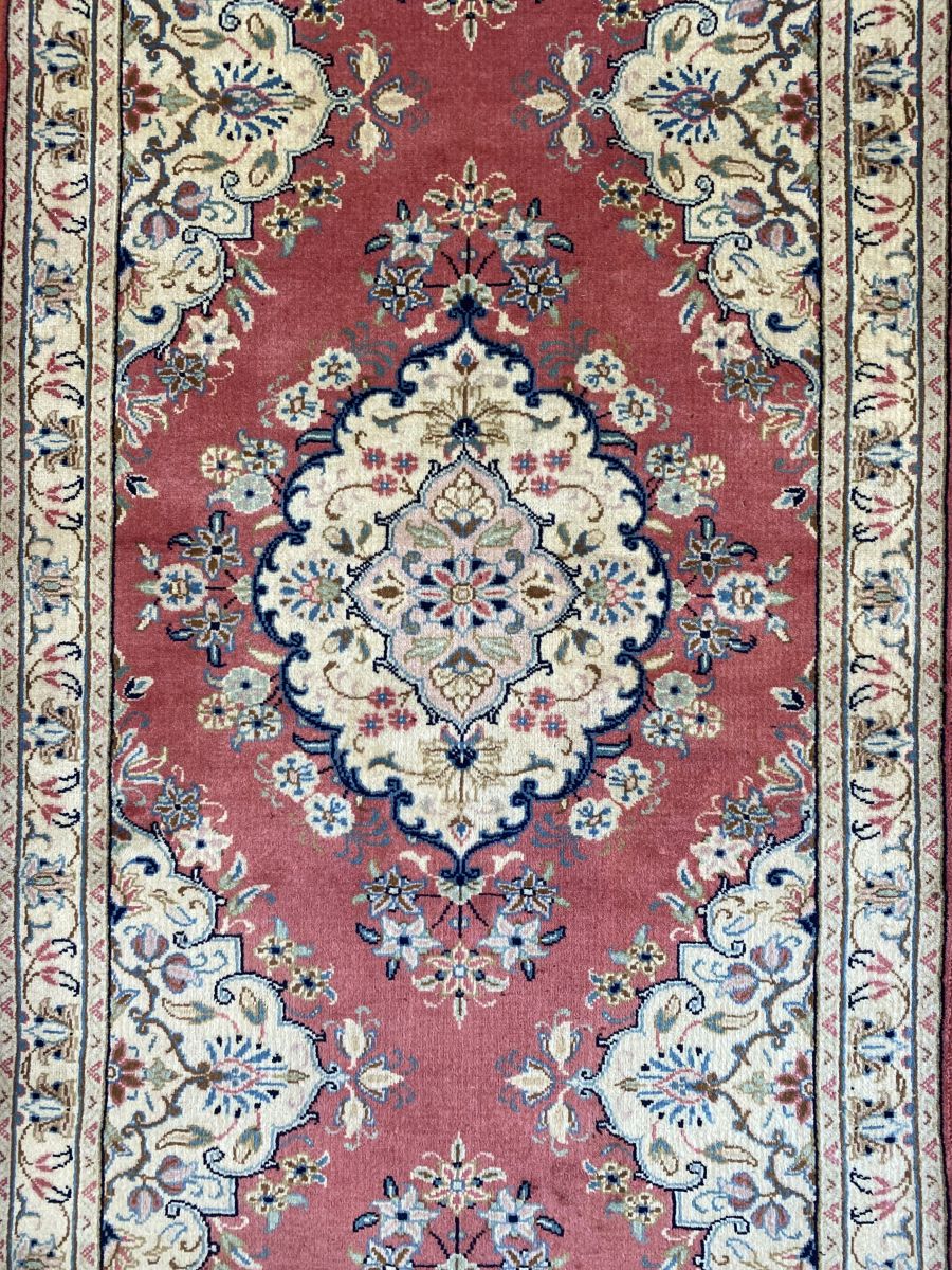 Hand-Knotted Persian Kashan Runner