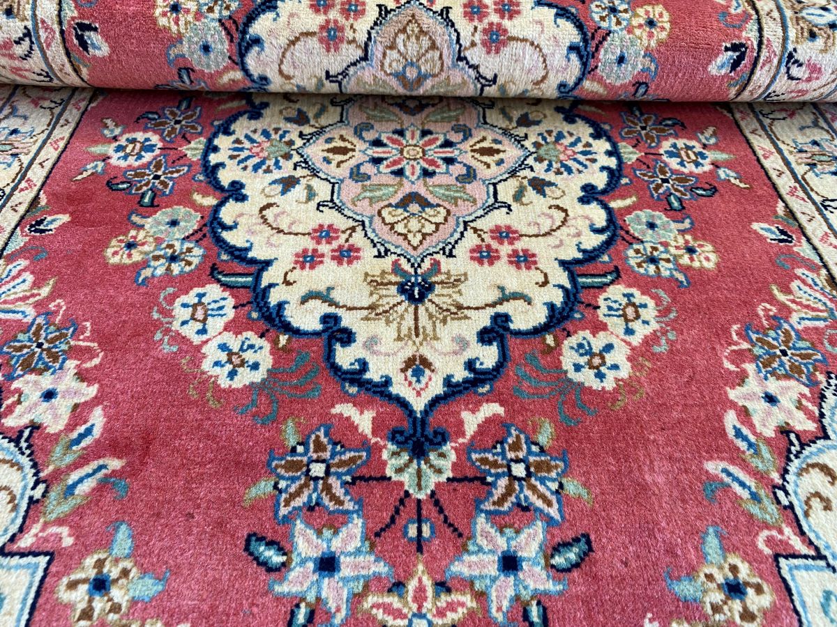 Hand-Knotted Persian Kashan Runner