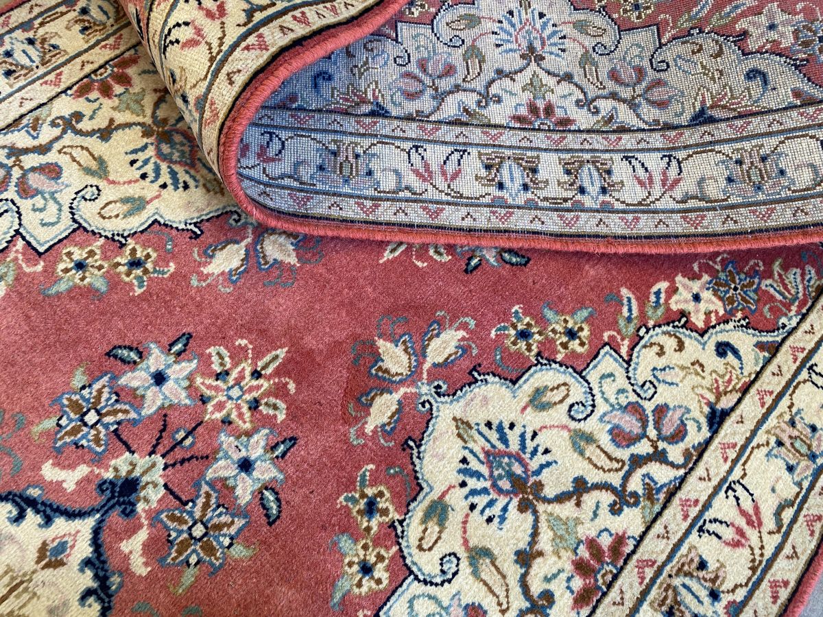 Hand-Knotted Persian Kashan Runner
