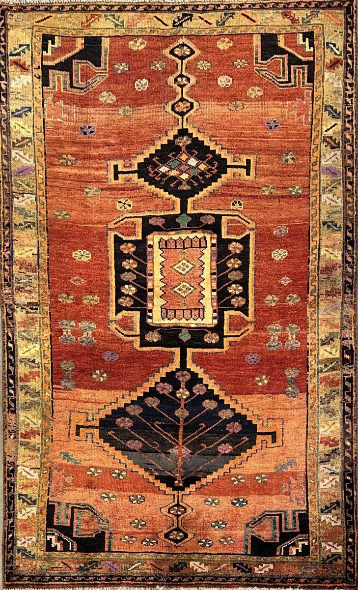 Hand-Knotted Tribal Persian Kohi Rug