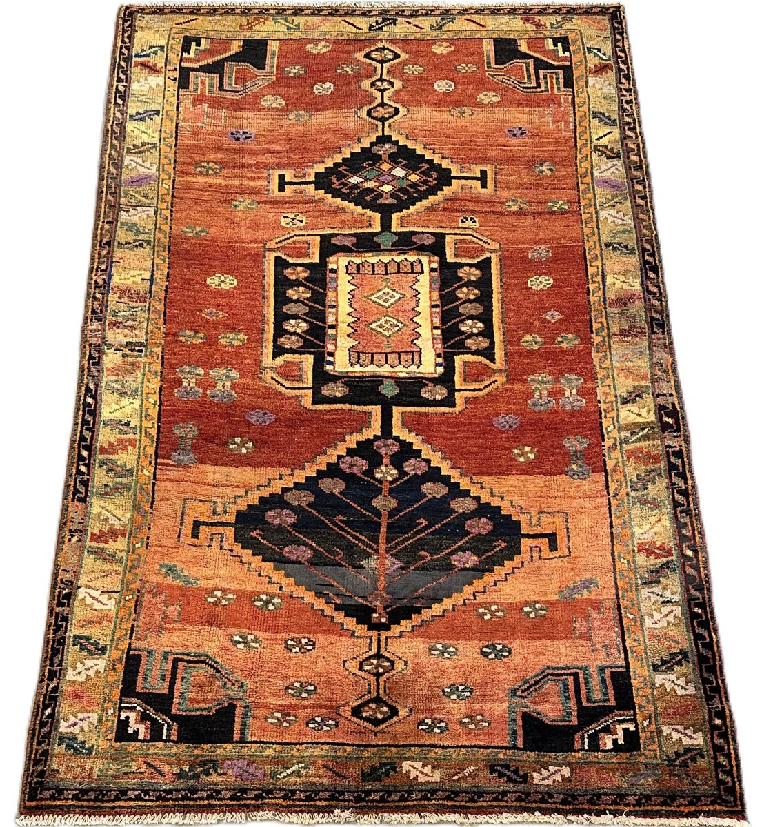 Hand-Knotted Tribal Persian Kohi Rug