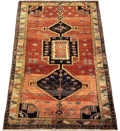 Hand-Knotted Tribal Persian Kohi Rug