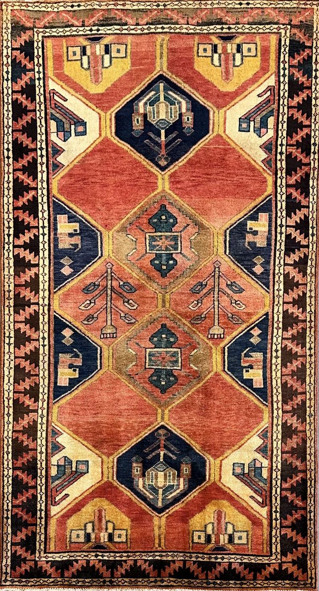 Hand-Knotted Tribal Persian Khorramabad Rug
