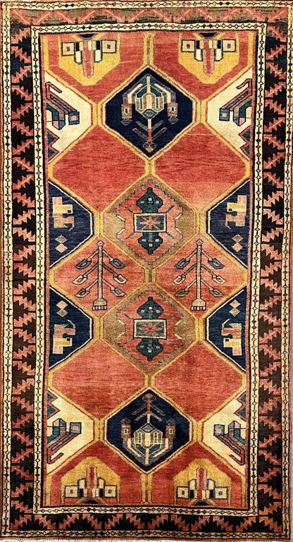 Hand-Knotted Tribal Persian Khorramabad Rug