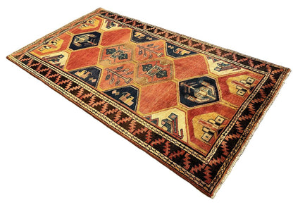 Hand-Knotted Tribal Persian Khorramabad Rug