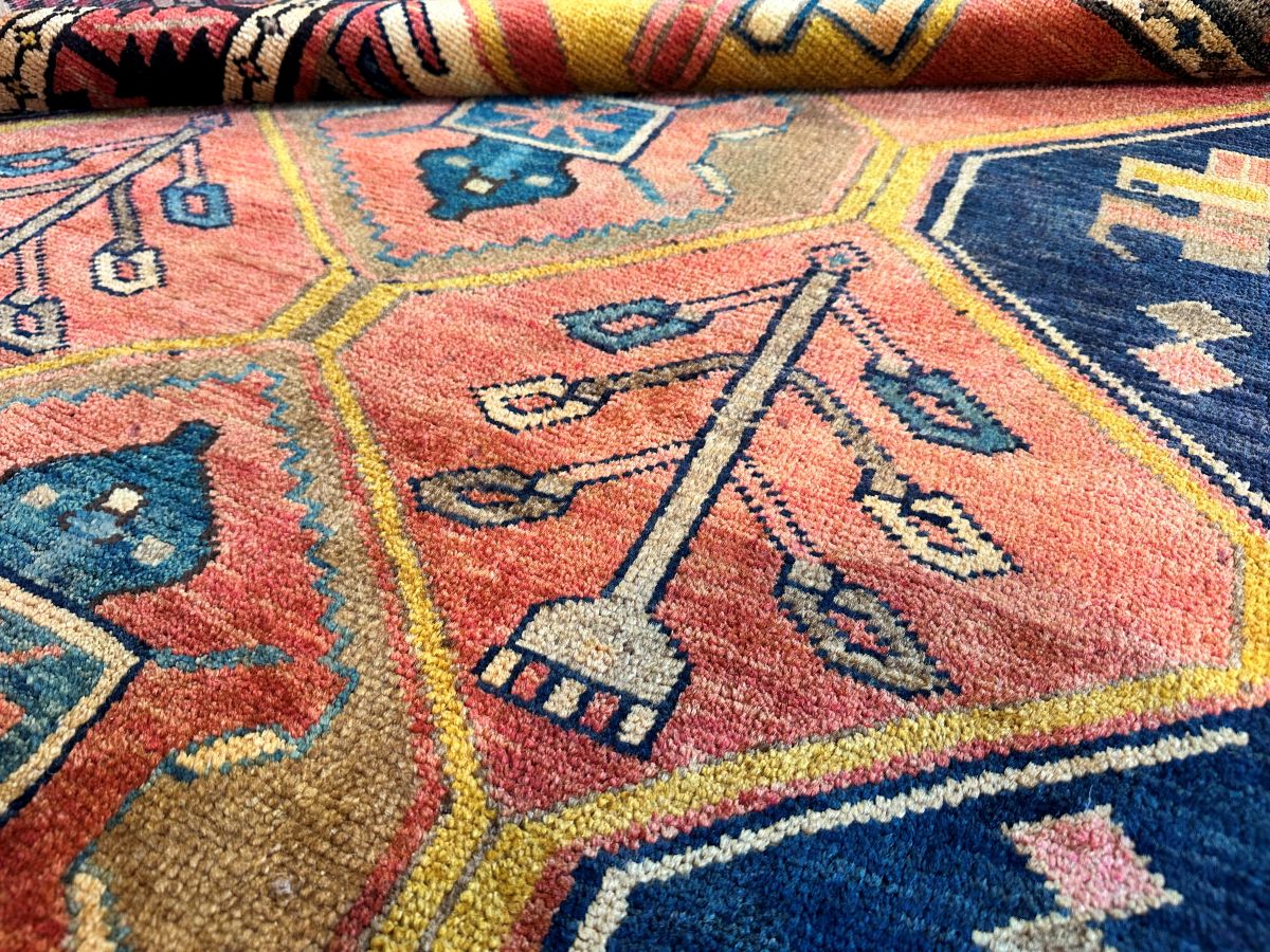 Hand-Knotted Tribal Persian Khorramabad Rug