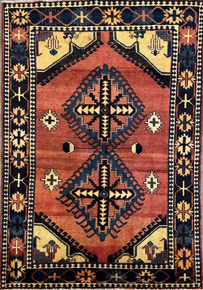 Hand-Knotted Tribal Persian Tajabad Rug