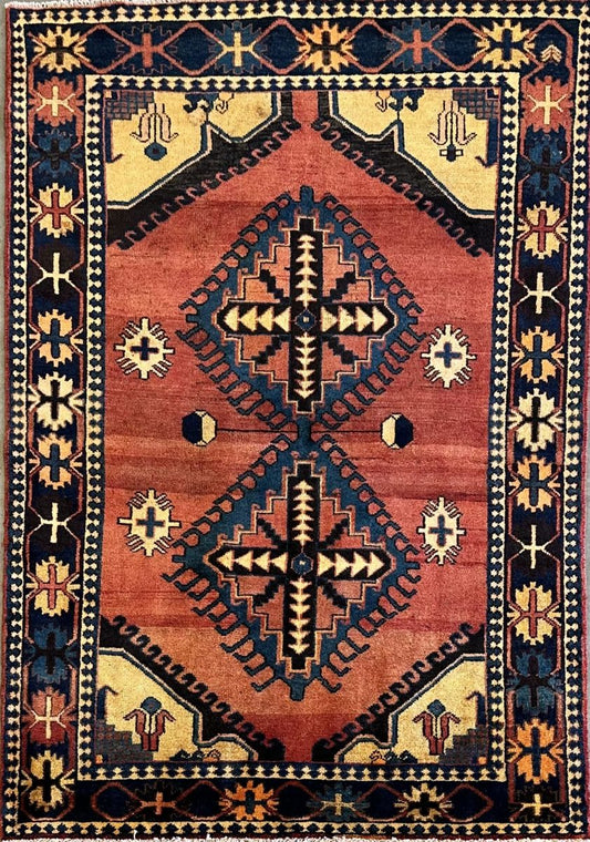 Hand-Knotted Tribal Persian Tajabad Rug