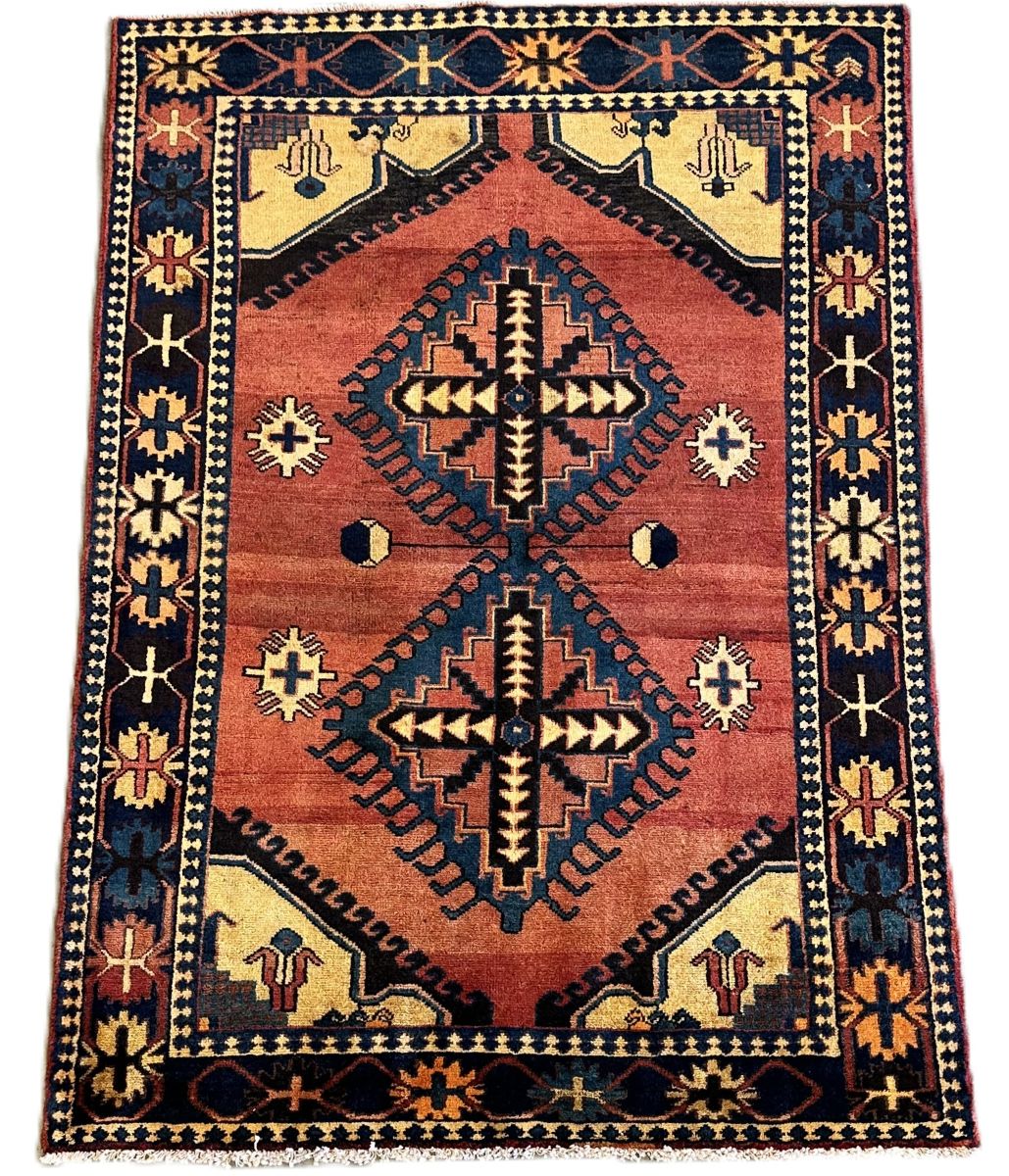 Hand-Knotted Tribal Persian Tajabad Rug