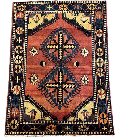 Hand-Knotted Tribal Persian Tajabad Rug